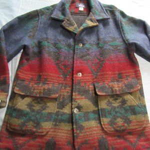 Mens Vintage Woolrich Southwest Wool Cruiser Cloak / Chore Coat Sz L
